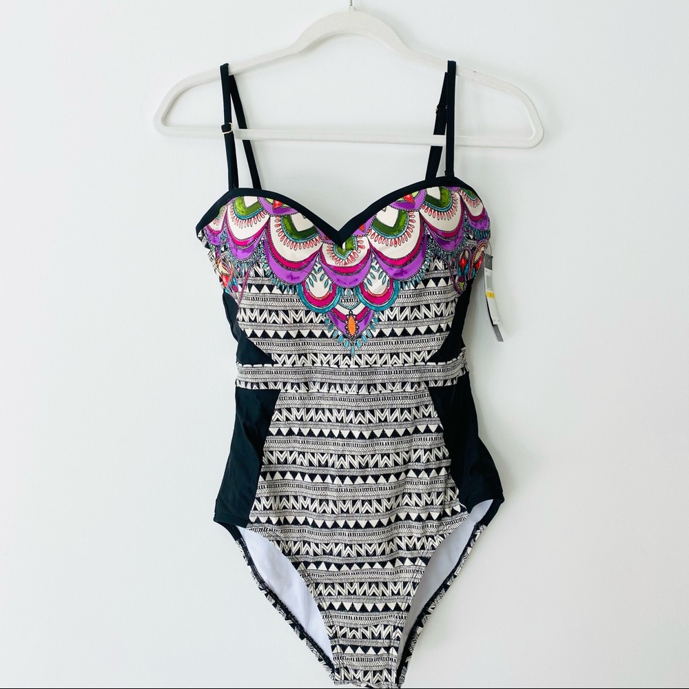 Vibrant Print One Piece Swimsuit